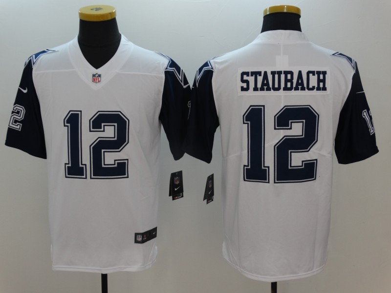 Men Dallas Cowboys 12 Staubach white 2025 Nike Limited NFL Jersey